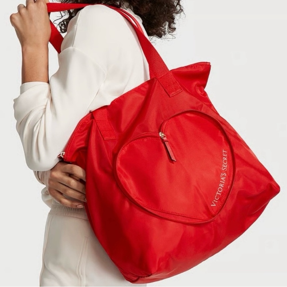 Victoria’s Secret red heart fold up tote brand new with tags